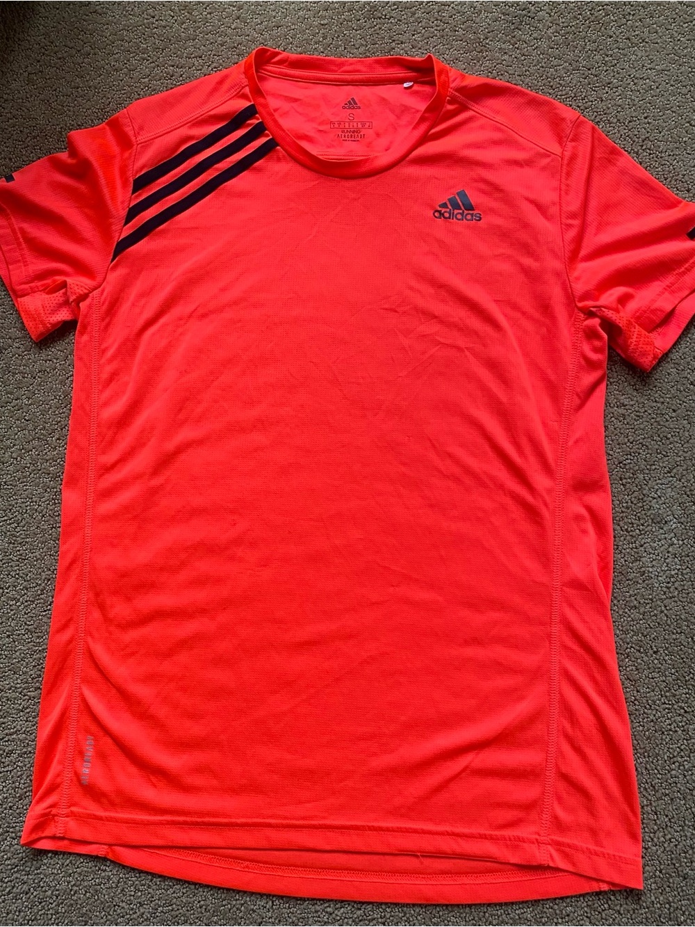 adidas Bright orange Running Aeroready Performance Tee